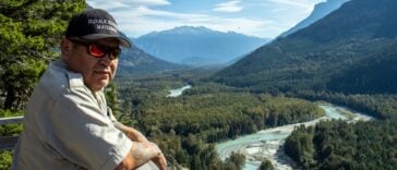 Roger Harris has been a Nuxalk Guardian Watchman for about nine years. His role, he says, is to protect his lands and waters, to serve his community and to set a good example for the Guardians coming up behind him.