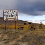 A sign that says "Welcome to Ross River"